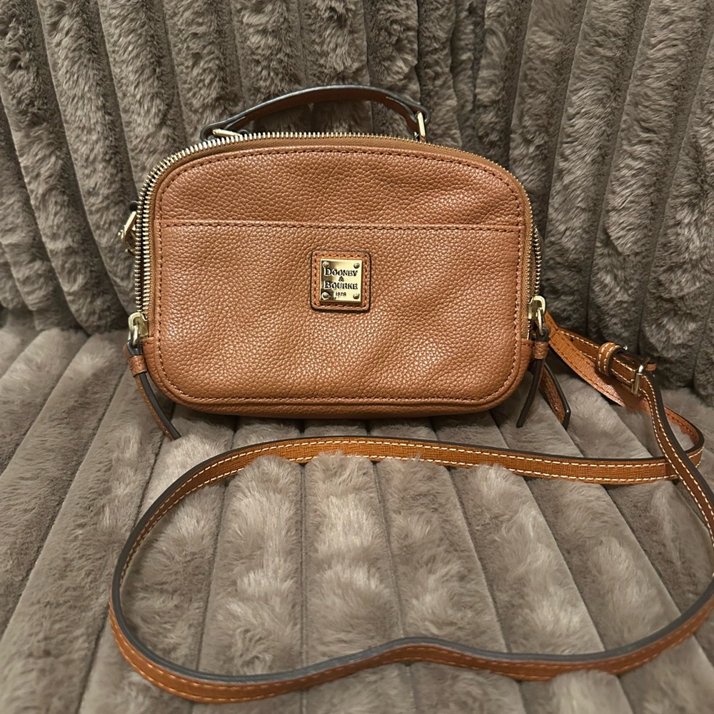Dooney & Bourke Brown Crossbody Bag with Structured Design